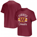 Wholesale Cheap Men's Washington Commanders Burgundy x Darius Rucker Collection Stripe T-Shirt