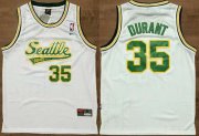 Wholesale Cheap Men's Seattle Supersonics #35 Kevin Durant White AU Soul Swingman Jersey