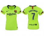 Wholesale Cheap Women's Barcelona #7 Coutinho Away Soccer Club Jersey