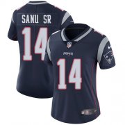 Wholesale Cheap Nike Patriots #14 Mohamed Sanu Sr Navy Blue Team Color Women's Stitched NFL Vapor Untouchable Limited Jersey