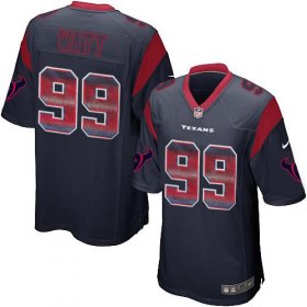 Wholesale Cheap Nike Texans #99 J.J. Watt Navy Blue Team Color Men\'s Stitched NFL Limited Strobe Jersey