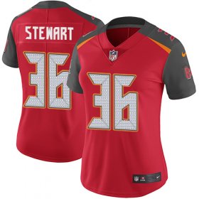 Wholesale Cheap Nike Buccaneers #36 M.J. Stewart Red Team Color Women\'s Stitched NFL Vapor Untouchable Limited Jersey