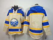 Cheap Men's Old Time Hockey Buffalo Sabres Blank Cream Hoodie