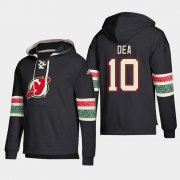 Wholesale Cheap New Jersey Devils #10 Jean-Sebastien Dea Black adidas Lace-Up Pullover Hoodie