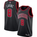 Wholesale Cheap Bulls #8 Zach LaVine Black Basketball Swingman Statement Edition 2019-2020 Jersey