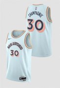 Cheap Men's San Antonio Spurs #30 Julian Champagnie Light Blue 2024-25 City Edition Stitched Basketball Jersey