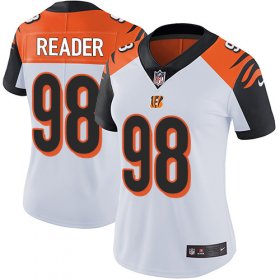 Wholesale Cheap Nike Bengals #98 D.J. Reader White Women\'s Stitched NFL Vapor Untouchable Limited Jersey