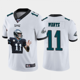 Cheap Philadelphia Eagles #11 Carson Wentz Nike Team Hero 2 Vapor Limited NFL 100 Jersey White