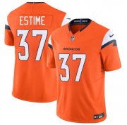 Cheap Men's Denver Broncos #37 Audric Estime Orange 2024 F.U.S.E. Vapor Limited Football Stitched Jersey