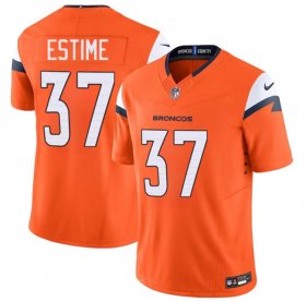 Cheap Men\'s Denver Broncos #37 Audric Estime Orange 2024 F.U.S.E. Vapor Limited Football Stitched Jersey