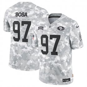 Men\'s San Francisco 49ers #97 Nick Bosa 2024 Arctic Camo Salute To Service Limited Stitched Football Jersey