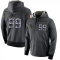 Wholesale Cheap NFL Men's Nike Houston Texans #99 J.J. Watt Stitched Black Anthracite Salute to Service Player Performance Hoodie