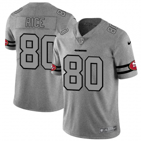 Wholesale Cheap San Francisco 49ers #80 Jerry Rice Men\'s Nike Gray Gridiron II Vapor Untouchable Limited NFL Jersey