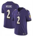 Cheap Men's Baltimore Ravens #2 Nate Wiggins Purple 2024 Draft Vapor Limited Football Jersey