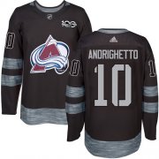 Wholesale Cheap Adidas Avalanche #10 Sven Andrighetto Black 1917-2017 100th Anniversary Stitched NHL Jersey