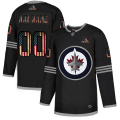 Wholesale Cheap Winnipeg Jets Custom Adidas Men's Black USA Flag Limited NHL Jersey