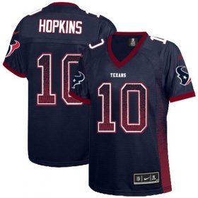 Wholesale Cheap Nike Texans #10 DeAndre Hopkins Navy Blue Team Color Women\'s Stitched NFL Elite Drift Fashion Jersey