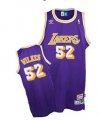 Wholesale Cheap Los Angeles Lakers #52 Jamaal Wilkes White Swingman Throwback Jersey