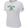 Wholesale Cheap Women's Nike New York Jets Heart & Soul NFL T-Shirt White