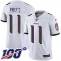 Wholesale Cheap Nike Ravens #11 Seth Roberts White Men's Stitched NFL 100th Season Vapor Untouchable Limited Jersey