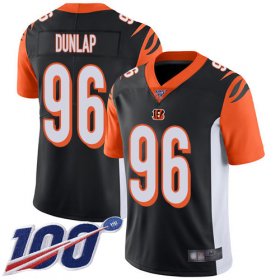 Wholesale Cheap Nike Bengals #96 Carlos Dunlap Black Team Color Men\'s Stitched NFL 100th Season Vapor Limited Jersey