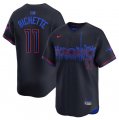 Cheap Men's Toronto Blue Jays #11 Bo Bichette Black 2024 City Connect Limited Stitched Baseball Jersey