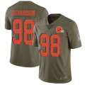 Wholesale Cheap Nike Browns #98 Sheldon Richardson Olive Men's Stitched NFL Limited 2017 Salute To Service Jersey