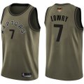 Wholesale Cheap Raptors #7 Kyle Lowry Green Salute to Service 2019 Finals Bound Basketball Swingman Jersey