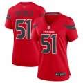 Cheap Women's Houston Texans #51 Will Anderson Jr. Red 2024 Alternate Stitched Jersey