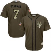 Wholesale Cheap Mets #7 Marcus Stroman Green Salute to Service Stitched MLB Jersey