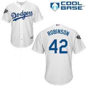 Wholesale Cheap Dodgers #42 Jackie Robinson White New Cool Base 2018 World Series Stitched MLB Jersey