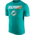 Wholesale Cheap Men's Miami Dolphins Nike Aqua Legend Staff Practice Performance T-Shirt