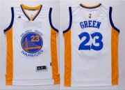 Wholesale Cheap Men's Golden State Warriors #23 Draymond Green Revolution 30 Swingman 2014 New White Jersey