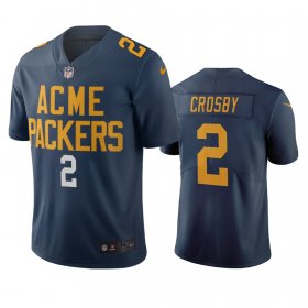 Wholesale Cheap Green Bay Packers #2 Mason Crosby Navy Vapor Limited City Edition NFL Jersey