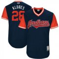 Wholesale Cheap Indians #28 Corey Kluber Navy 