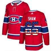 Wholesale Cheap Adidas Canadiens #65 Andrew Shaw Red Home Authentic USA Flag Stitched Youth NHL Jersey