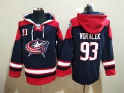 Wholesale Cheap Men's Columbus Blue Jackets #93 Jakub Voracek Navy Blue Team Color 2014 Hoodie