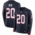 Wholesale Cheap Nike Texans #20 Justin Reid Navy Blue Team Color Men's Stitched NFL Limited Therma Long Sleeve Jersey