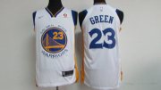 Wholesale Cheap Men's Golden State Warriors #23 Draymond Green White 2017-2018 Nike Swingman Rakuten Stitched NBA Jersey