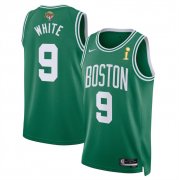 Wholesale Cheap Men's Boston Celtics #9 Derrick White Kelly Green 2024 Finals Champions Icon Edition Stitched Basketball Jersey