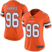 Wholesale Cheap Nike Broncos #96 Shelby Harris Orange Women's Stitched NFL Limited Rush Jersey