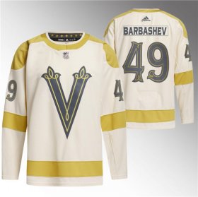 Cheap Men\'s Vegas Golden Knights #49 Ivan Barbashev Cream 2024 Winter Classic Breakaway Stitched Jersey