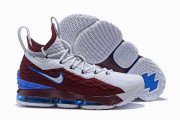 Wholesale Cheap Nike Lebron James 15 Air Cushion Shoes ACG Blendent Wine Red White Blue