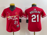 Cheap Youth St Louis Cardinals #21 Lars Nootbaar Red 2024 City Connect Limited Stitched Baseball Jersey