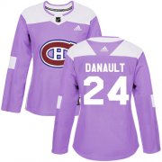 Wholesale Cheap Adidas Canadiens #24 Phillip Danault Purple Authentic Fights Cancer Women's Stitched NHL Jersey