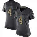 Wholesale Cheap Nike Cowboys #4 Dak Prescott Black Women's Stitched NFL Limited 2016 Salute to Service Jersey