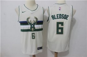 Wholesale Cheap Nike Bucks #6 Eric Bledsoe Cream City Edition Swingman Jersey