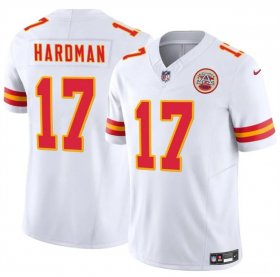 Cheap Men\'s Kansas City Chiefs #17 Mecole Hardman White 2024 F.U.S.E. Vapor Untouchable Limited Stitched Football Jersey