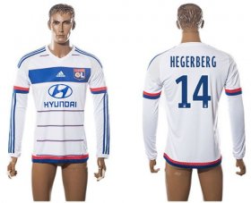 Wholesale Cheap Lyon #14 Hegerberg Home Long Sleeves Soccer Club Jersey