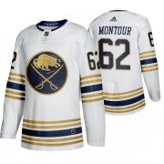 Wholesale Cheap Buffalo Sabres #62 Brandon Montour White 50th Anniversary Third 2019-20 Jersey